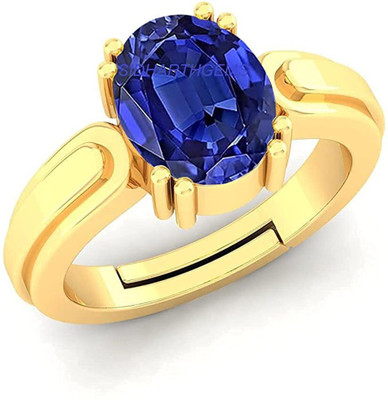 Sidhi shree Natural 5.25 Ratti Neelam Blue Sapphire Gem Stone With Leb Certificate Copper Sapphire Ring