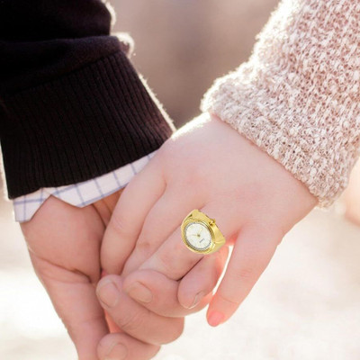 Dreamish Imitation Stylish Unisex Gold-Plated Adjustable Watch Finger Ring Metal, Alloy Ring
