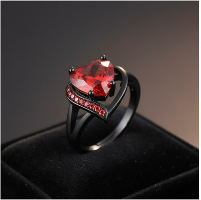 kazare ring for girls | heart ring | girls ring | women ring | rings for women Alloy Cubic Zirconia Rhodium Plated Ring