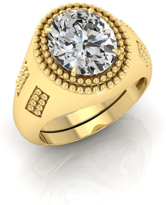 Pranjal Gems Stone Zircon Gold Plated Ring