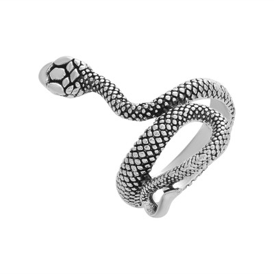 Zumrut Retro Vintage Snake Ring Reptile Adjustable Open Finger Stylish Thumb Rings Brass Ring