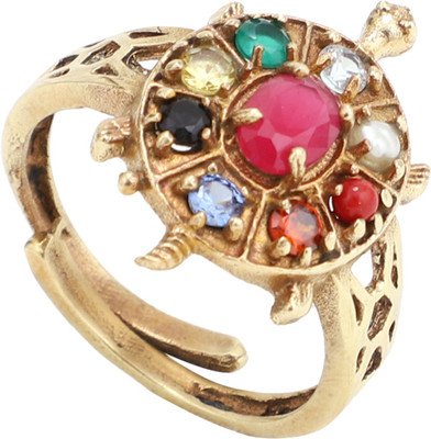 Astrodidi Brass Zircon Ring