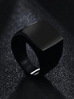 YELLOW CHIMES Rock Cool Casual Sport Titanium Steel Ring Stainless Steel Titanium Plated Ring