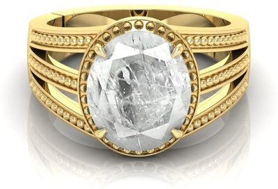 Pranjal Gems Stone Sapphire Brass Plated Ring