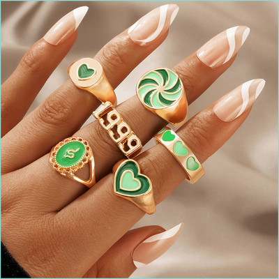 Vimich Alloy Gold Plated Ring Set