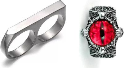 White Chimes Alloy Silver Plated Ring Set