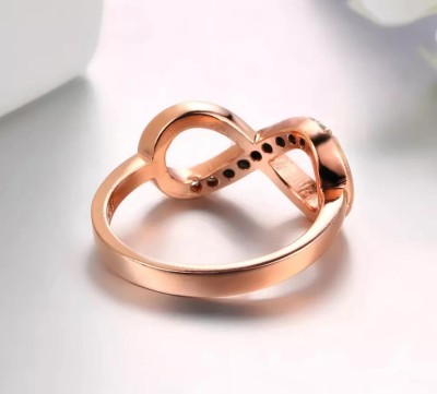 MYKI Infinity Rose Gold Plated Elegant Women Ring Stainless Steel Cubic Zirconia Gold Plated Ring