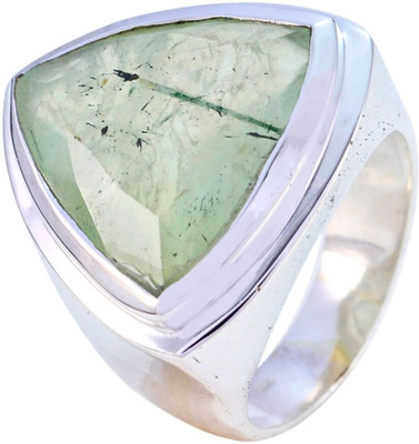 CaratYogi Real Gemstone 9.25 Ratti 8.41 Carat Rectangle Cushion Shape Emerald Stone Emerald Ring