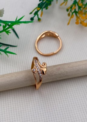 Spangel Fashion Brass Diamond Gold Plated Ring