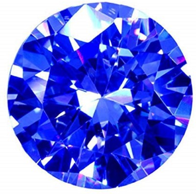 APSLOOSE 6.25 Ratti Certified Blue Zircon Stone I Round Shape Cubic Blue Stone Zircon Ring