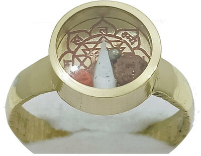 R G MART Brass Gold Plated Ring