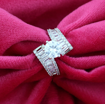 Bhagya Lakshmi Alloy Silver Plated Ring