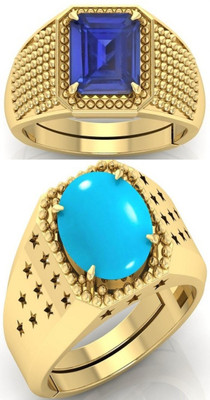 BHAIRAW GEMS Stone Sapphire, Turquoise Ring