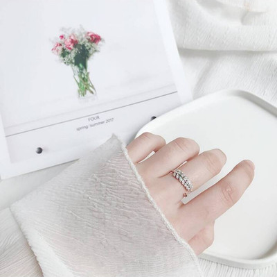 Vipunj Alloy Cubic Zirconia Sterling Silver Plated Ring