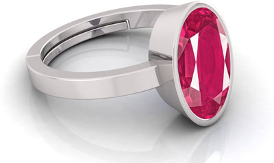TODANI JEMS 15.25 Ratti Ruby Manik ring Gemstone Ring With Lab Certificate Brass Ruby Ring