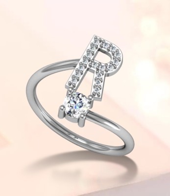 MYKI Stainless Steel Cubic Zirconia Silver Plated Ring