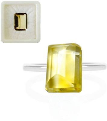 Jewelryonclick Natural Certified Citrine Loose Gemstone 1.04 Carat Rectangle Shape for Stone Crystal Ring