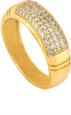 mahi creation Brass, Copper Diamond Gold Plated Ring