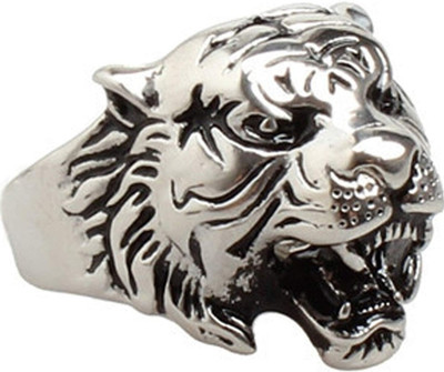Samn SAMN Stainless Steel Silver Plated Tiger Ring For MEN, WOMEN, BOYS AND GIRLS Stainless Steel Ring