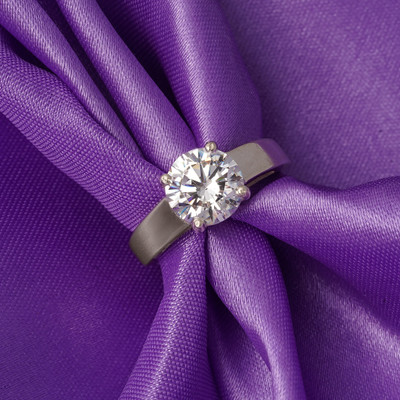 ZALKARI 925 Sterling Silver Adjustable Ring For Girls & women Silver Zircon Silver Plated Ring