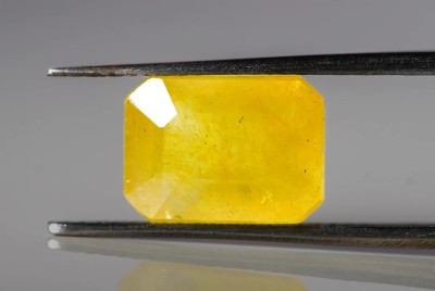 Gogna Real Yellow Sapphire(Pukhraj) Original Certified Gemstone Stone Ring Set