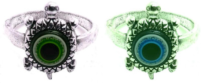 Dynamic Retail Global Set of 2 Rings for Men & Women, Green-Green Copper Ring