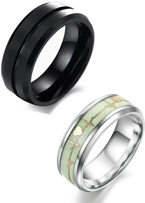 MEENAZ Thumb rings for men thumb ring Rings for Men boys friend boyfriend gents ring Alloy, Steel, Metal, Tungsten, Sterling Silver Rhodium, Titanium Plated Ring