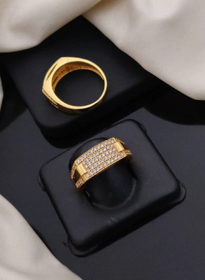 GORASH CREATION JR-62_19 Alloy Cubic Zirconia Gold Plated Ring