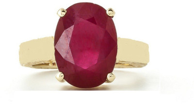 Gemzonite Stone Ruby Gold Plated Ring