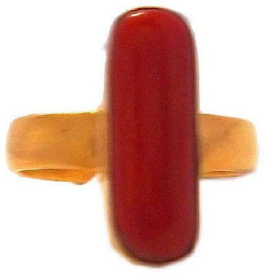 Gemzonite 4.5 Carat Copper Coral Gold Plated Ring Copper Coral Ring