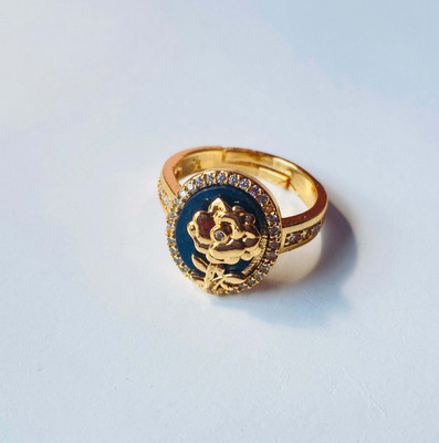 LAVENEX Alloy, Copper, Crystal Zircon, NA Gold, Silver Plated Ring