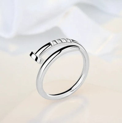 Ruhi Collection Stylish Silver colour Nail Ring Alloy Silver Plated Ring