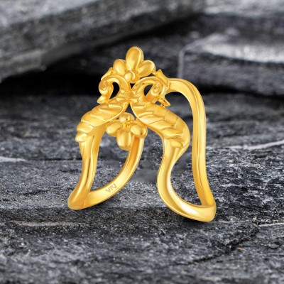 VIGHNAHARTA Vighnaharta traditional south indian Gold Plated finger Ghoda vanki Ring Alloy Gold Plated Ring