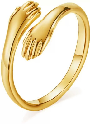 Agarwalproduct Hug ring Steel Gold Plated Ring