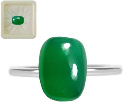 JewelryGift Real Green Onyx Stone Cabochon Rectangle Cushion Shape 7.25 Ratti 7 Carat for Stone Onyx Ring