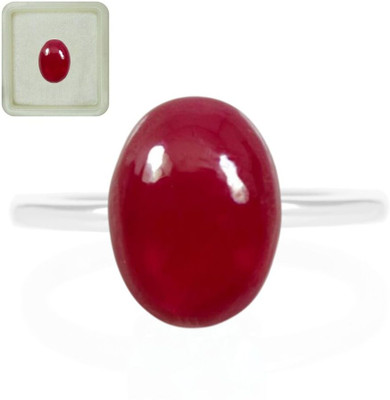 CaratYogi Natural Certified Cabochon Ruby 5.25 Ratti 4.77 Carat Shape for Stone Ruby Ring