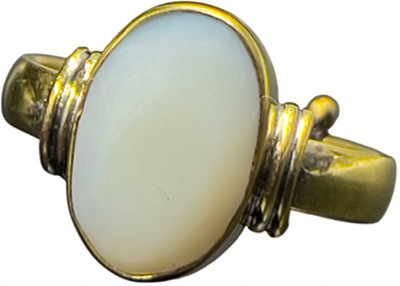 PURE GEMS Natural Opal Ring Lab-Certified Ring with Certificate | 7+ Ratti RIng Stone Opal Ring