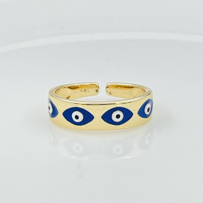 ZIVOM Evil Eye Band Copper Gold Plated Ring