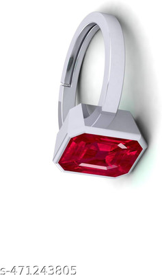 THE UNIQUE KART 10.25 Ratti Burma Ruby Manik Gemstone Ring A1 Quality Stone Ruby Brass Plated Ring