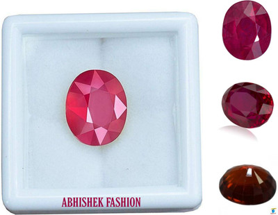 ABHISHEK FASHION Real Ruby 8.25 Ratti size Certified (Manik) Gemstone For unisex use ring pendent Stone Ruby Ring