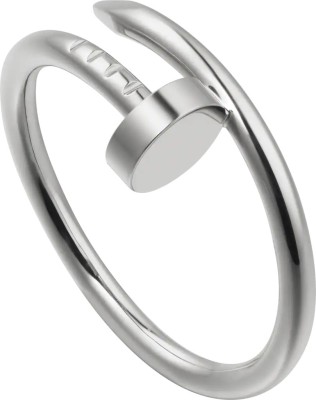 MissMister Missmister Stainless Steel nail design Keel Fashion finger ring for Men Women Stainless Steel Silver Plated Ring
