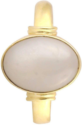 GenZcomplex Stainless Steel Moonstone Gold Plated Ring