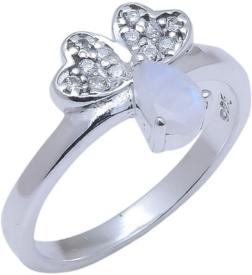 anika jewellers White Rainbow Moonstone Topaz Gemstone 925 Sterling Silver Ring For Her Cr-17-5 Sterling Silver Ring
