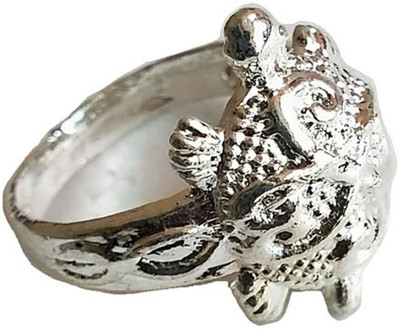 salvusappsolutions Metal Unisex Feng Shui Tortoise/Turtle Ring for Vastu Remedies & Accessories (Standard Size_Silver) Aluminum Ring