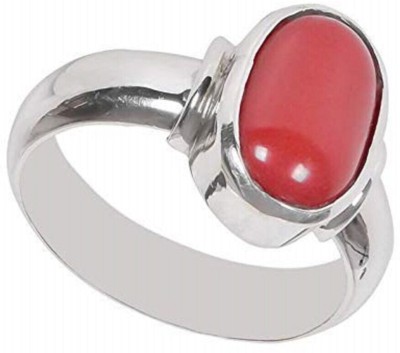 Ceylonmine01 Alloy Coral Silver Plated Ring