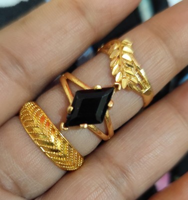 Gurujii kripa traders Stylish ring set Alloy Gold Plated Ring Set