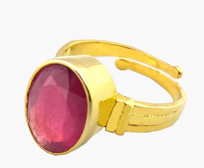 Gemzonite RBY103 Stone Ruby Gold Plated Ring