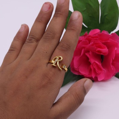 CHOPDA BUSSINESS HUB Alloy Diamond Gold Plated Ring