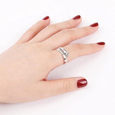 Teeragaj Hot Sale New 925 Original silver Hug Ring For Womens Jewelry Silver Ring