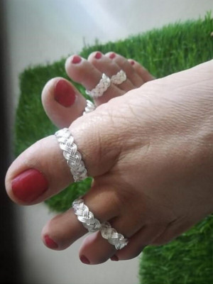 mnjewelery Silver Colored Plating with high quality material toe ring, leg ring for women Alloy Toe Ring Set